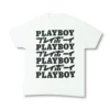 Playboy Kanji Masthead White Logo Tee -Fashion Clothing Store playboysampleshot