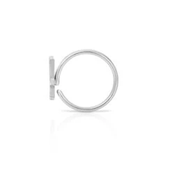 Rabbit Head Nose Ring -Fashion Clothing Store rabbit head nose ring silver side