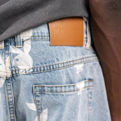 Playboy X Pleasures Scatter Denim Pants -Fashion Clothing Store scatter denim blue 04 170b7809 cd42 482e ac56 842faaee45fe